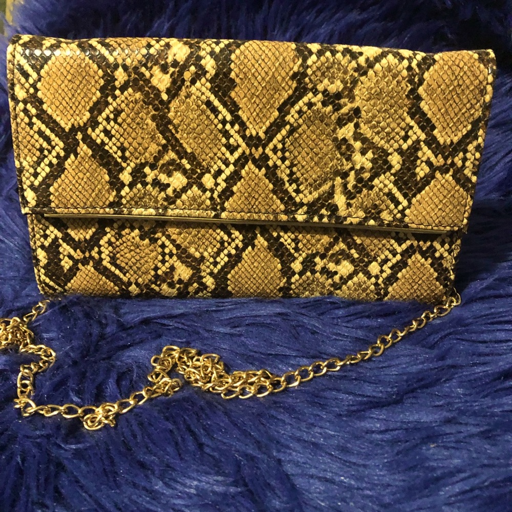 Snake Print Clutch